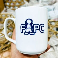 Ly sứ trắng in logo Fapc