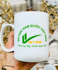 Ly sứ trắng in logo khách hàng Vietone