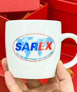 Ly sứ trắng in logo sarex